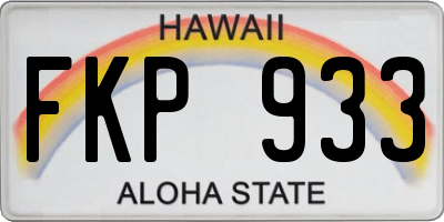 HI license plate FKP933