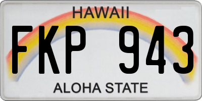 HI license plate FKP943