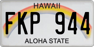 HI license plate FKP944