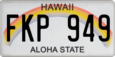 HI license plate FKP949