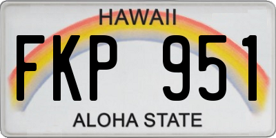 HI license plate FKP951