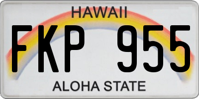 HI license plate FKP955