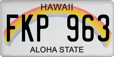 HI license plate FKP963