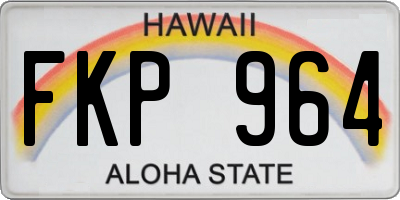 HI license plate FKP964
