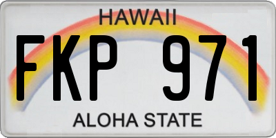 HI license plate FKP971