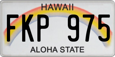 HI license plate FKP975