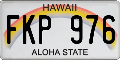 HI license plate FKP976