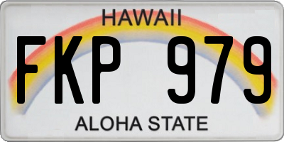HI license plate FKP979
