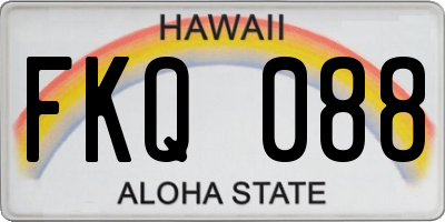 HI license plate FKQ088