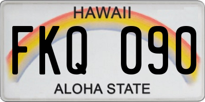 HI license plate FKQ090