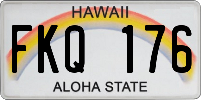 HI license plate FKQ176