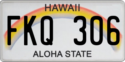 HI license plate FKQ306