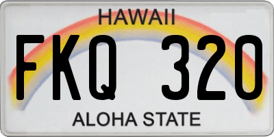 HI license plate FKQ320
