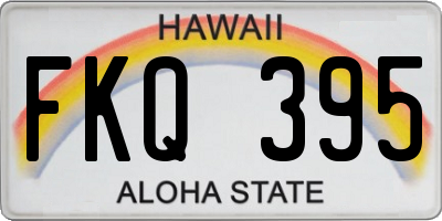 HI license plate FKQ395