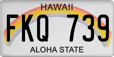 HI license plate FKQ739