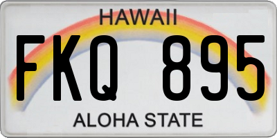 HI license plate FKQ895