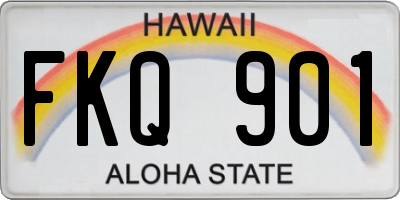 HI license plate FKQ901