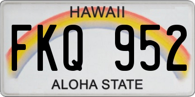HI license plate FKQ952
