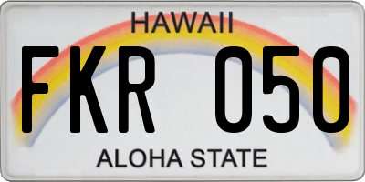 HI license plate FKR050