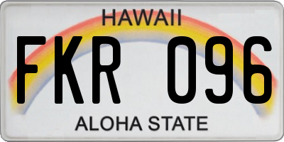 HI license plate FKR096