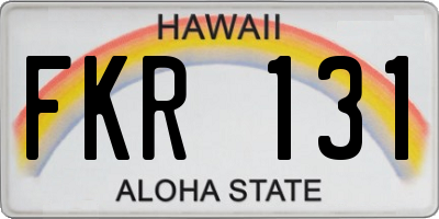 HI license plate FKR131