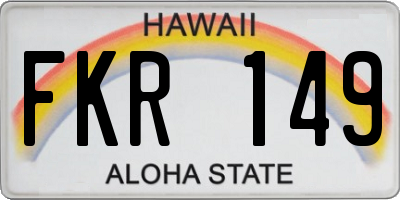 HI license plate FKR149