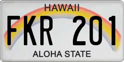 HI license plate FKR201