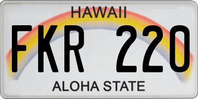 HI license plate FKR220