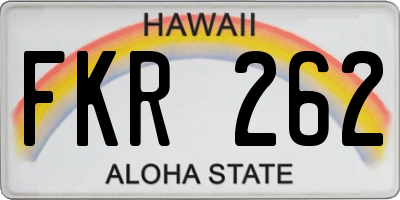 HI license plate FKR262