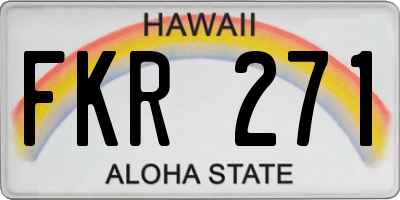 HI license plate FKR271