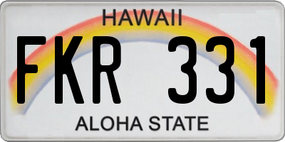 HI license plate FKR331