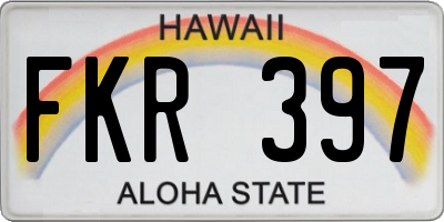 HI license plate FKR397