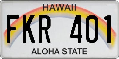 HI license plate FKR401