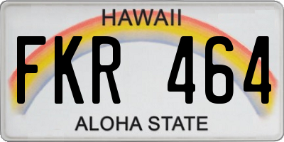 HI license plate FKR464