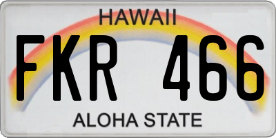 HI license plate FKR466