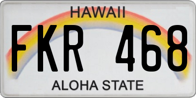 HI license plate FKR468