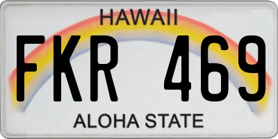 HI license plate FKR469