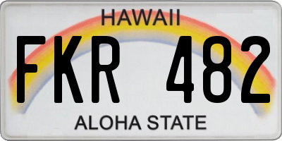 HI license plate FKR482