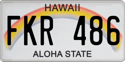 HI license plate FKR486