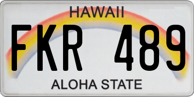 HI license plate FKR489