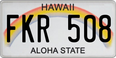 HI license plate FKR508