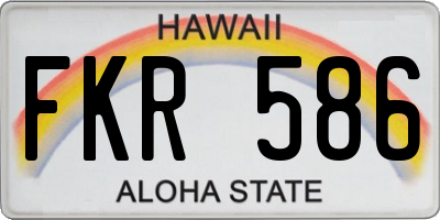 HI license plate FKR586