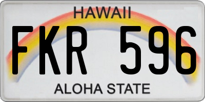 HI license plate FKR596