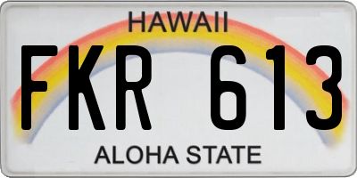 HI license plate FKR613