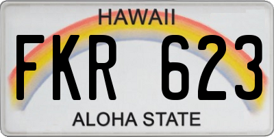HI license plate FKR623