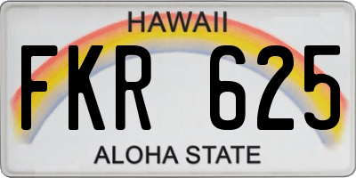 HI license plate FKR625