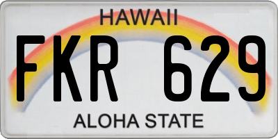 HI license plate FKR629