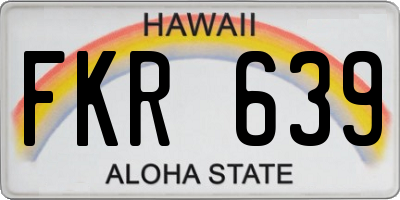 HI license plate FKR639