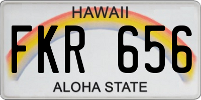 HI license plate FKR656
