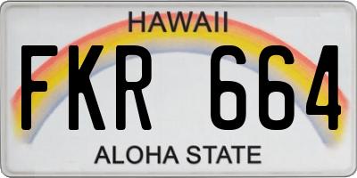 HI license plate FKR664